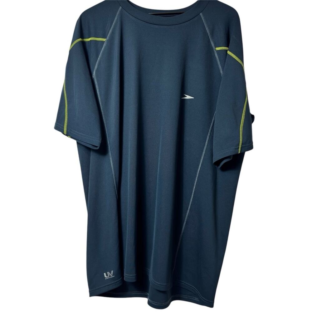 SPEEDO SHORT SLEEVE MEN'S PERFORMANCE ATHLETIC SWIMMING SHIRT UV BLOC SIZE XXL
